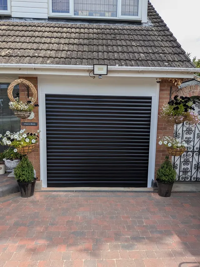 55mm insulated roller garage door installed in Wickford