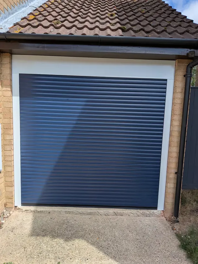 55mm insulated roller garage door installed in Colchester