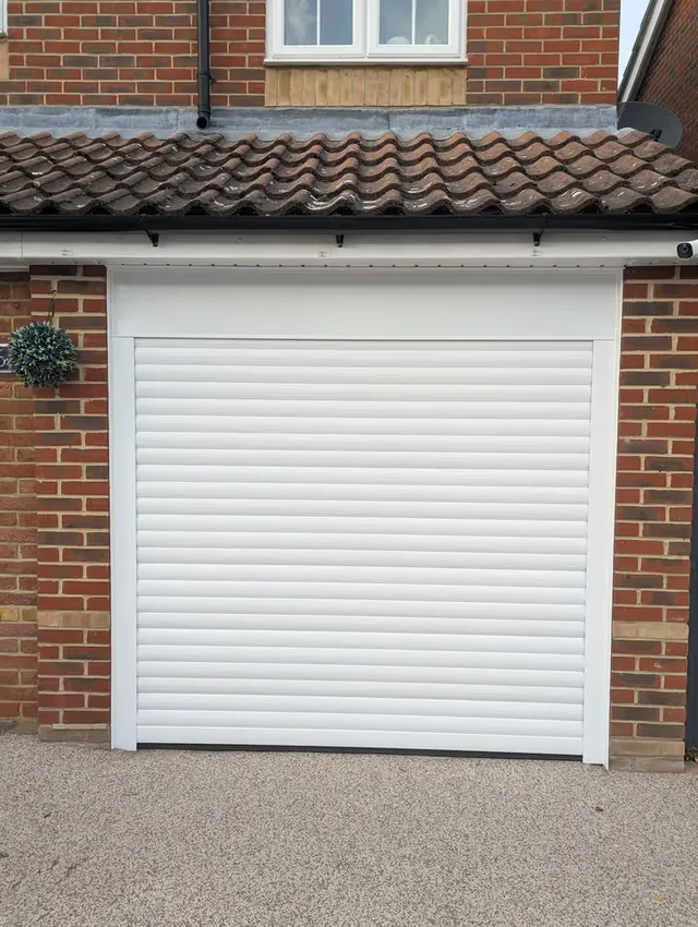 55mm insulated roller garage door installed in Southend-on-Sea