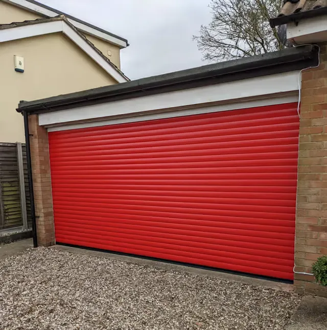 Roller garage door on a property near Halstead