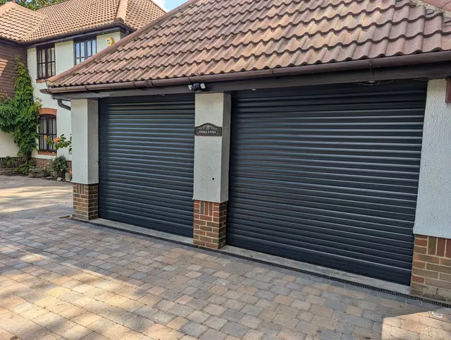 77mm anthracite grey double wide roller garage door