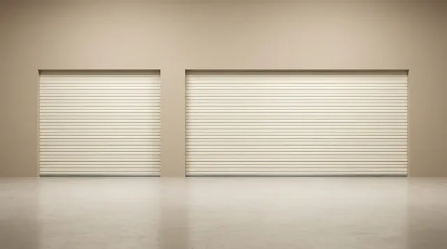 55mm insulated roller garage door package for a wide single garage